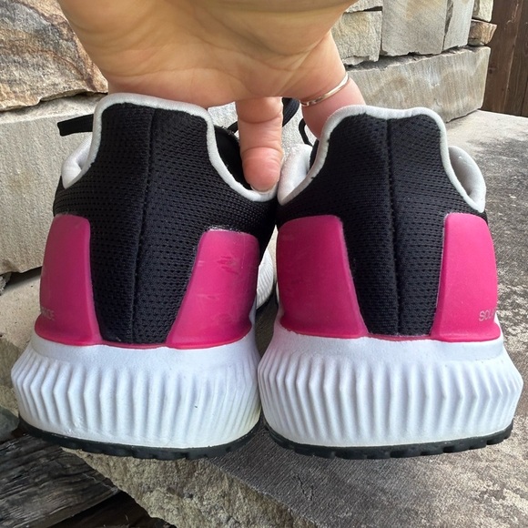Adidas Solar Ride Core Black Real Magenta Sneakers with Breathable Mesh Sz-8.5.P - Picture 5 of 12